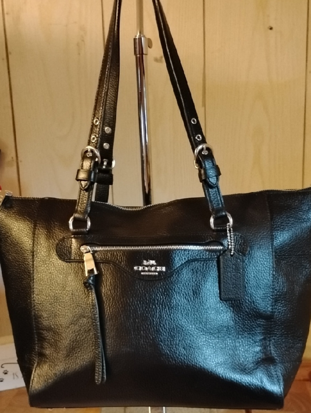 Coach Large Black Leather Crossbody
